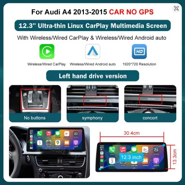 AUDI A4 2013-2015 CARPLAY SCREEN - Image 5