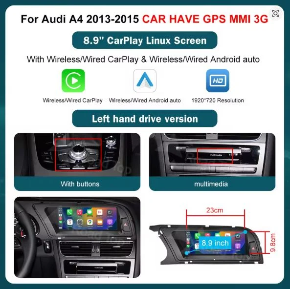 AUDI A4 2013-2015 CARPLAY SCREEN - Image 6
