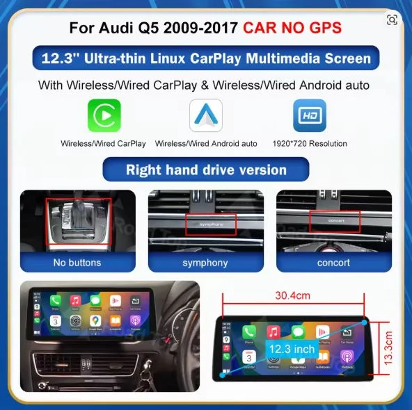 AUDI Q5 2009-2017 CARPLAY SCREEN - Image 5