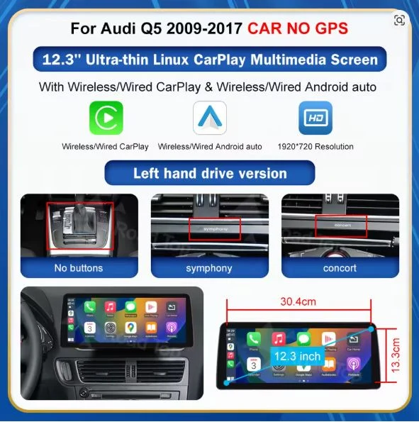 AUDI Q5 2009-2017 CARPLAY SCREEN - Image 6