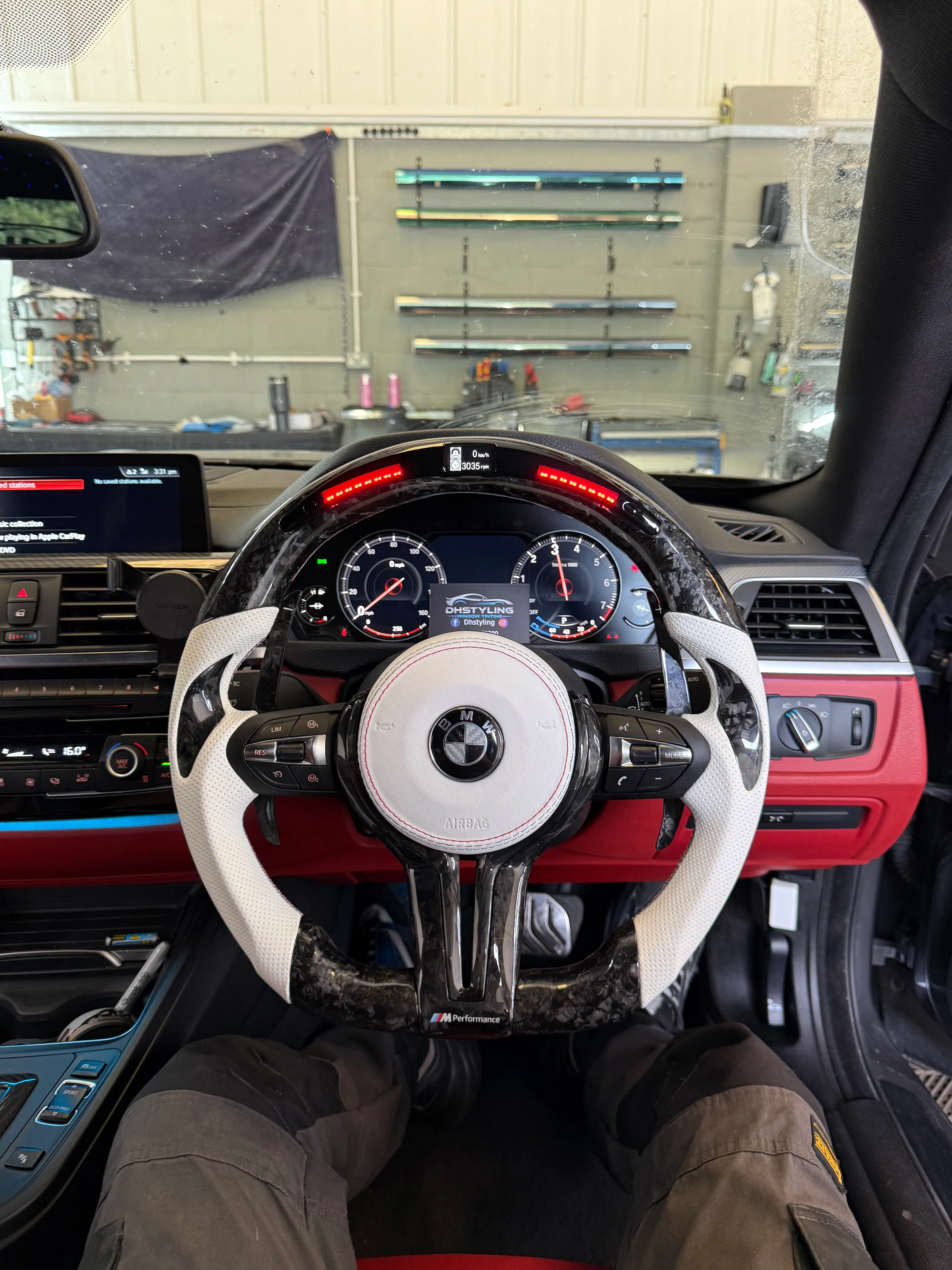 BMW F Series LED Forged Carbon Fibre Steering Wheel - Image 3