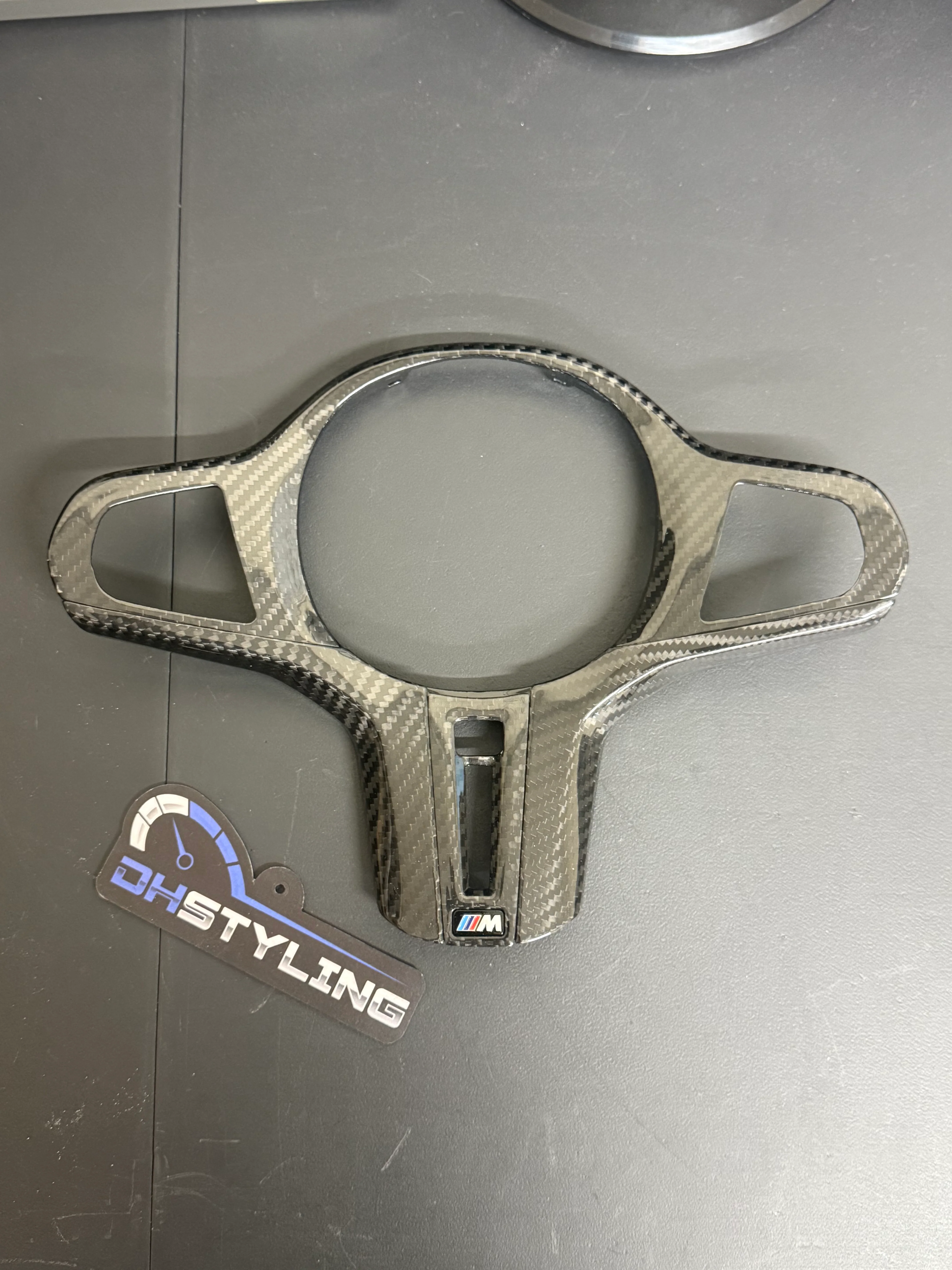 BMW G SERIES CARBON FIBRE STEERING WHEEL TRIM 5 6 7 SERIES G11 G12 G30 G31 G32 G33 - Image 2